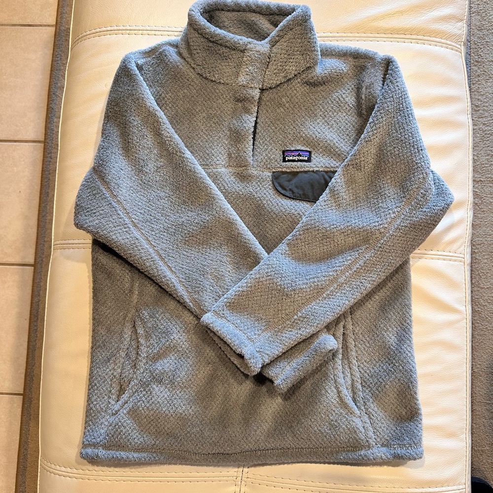 Patagonia Re-Tool Snap-T Gray Fleece Pullover Kids